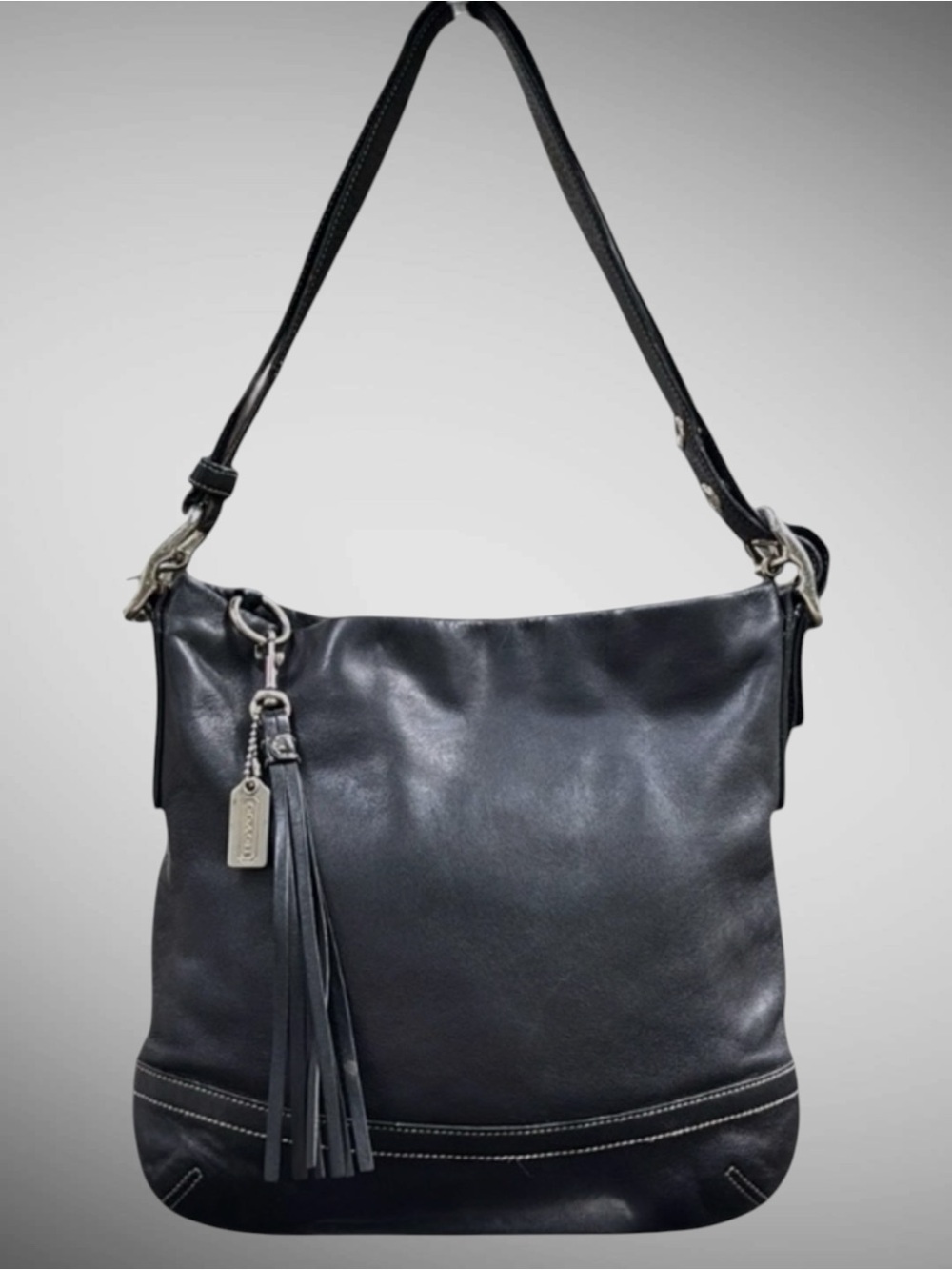 Vintage Coach Legacy Slim Crossbody Bag 1415 Black Leather